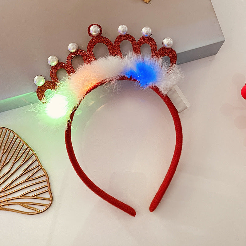 Christmas Antlers Hairband Decoration Plush