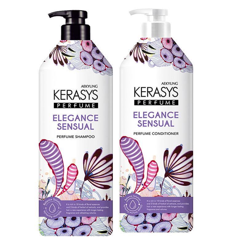 Kerasys Purple Shampoo Set For Lasting Fragrance And Oil Control