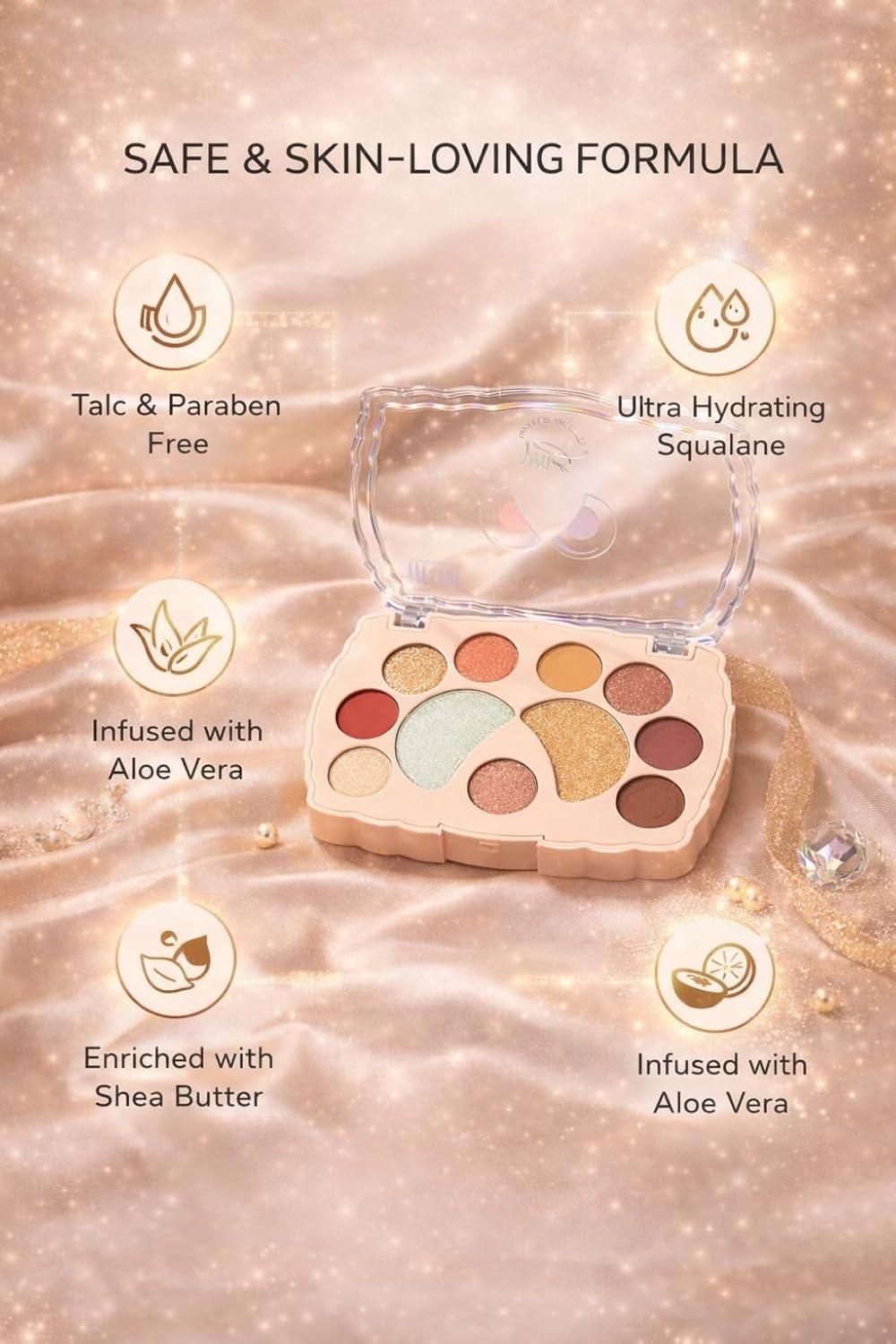 Eyeshadow Palette Shimmer & Glitter Shades Ã¯Â¿Â½(Pack of 1)