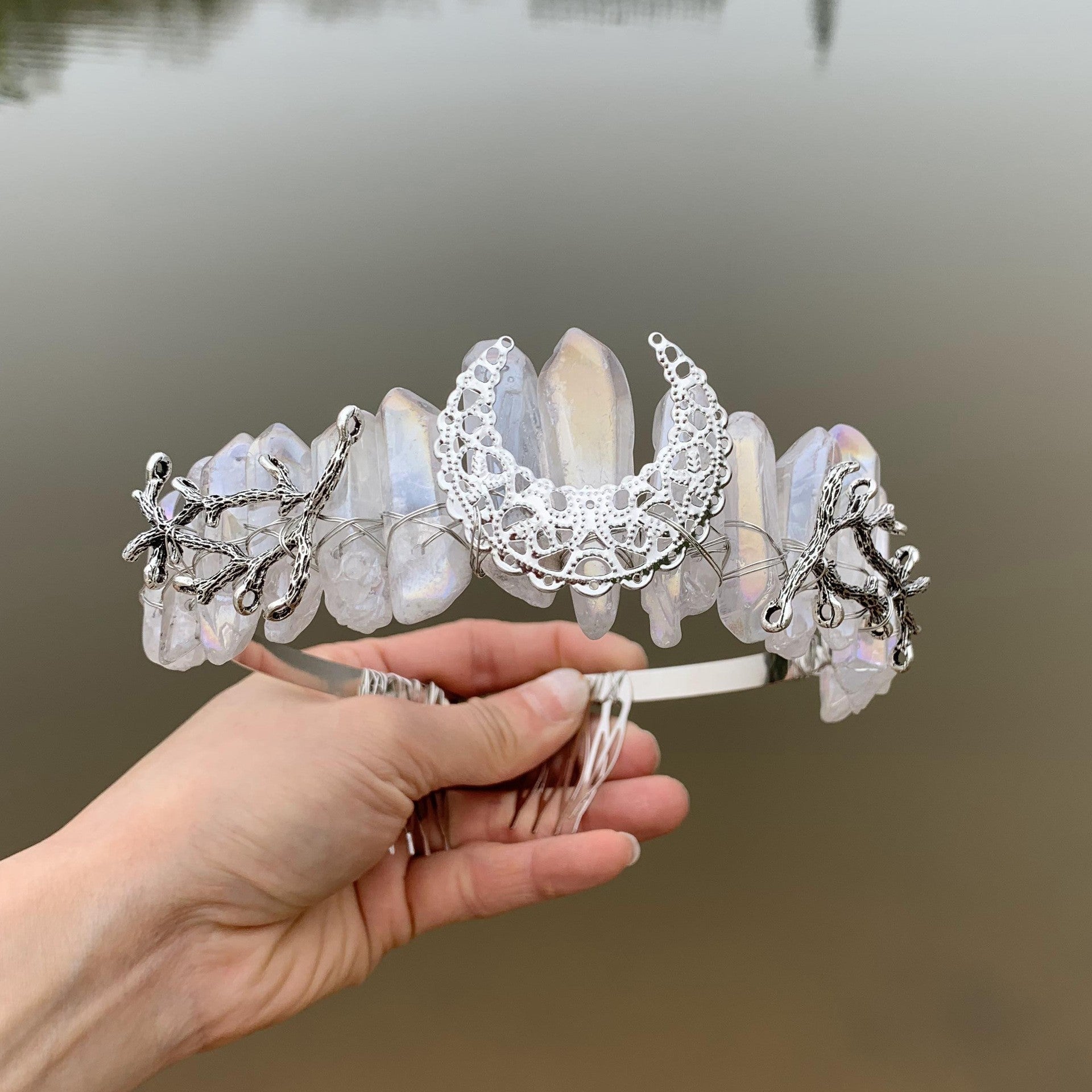 Festive Hair Comb On Moon Branch Hair Band
