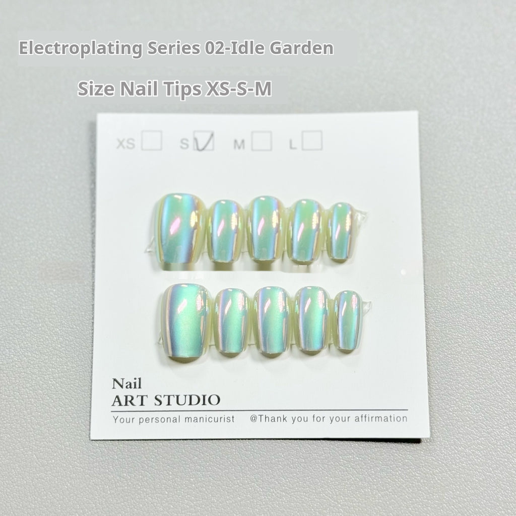 Nail Art Studio Electroplating Cat's Eye 02 Idle Court Wild Wadding Aurora Nail Wear Nail