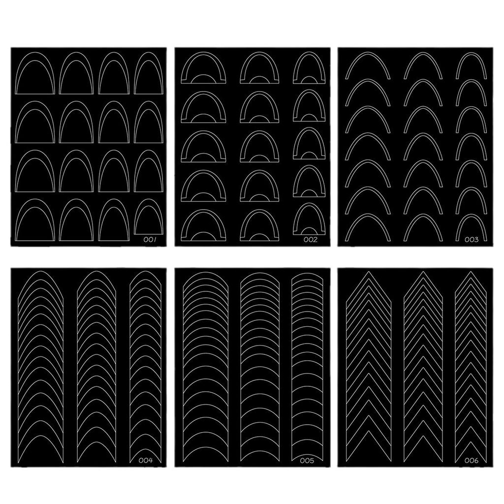 Nail Art Deep V French Sticker Spray Gradient Patting Glue Template