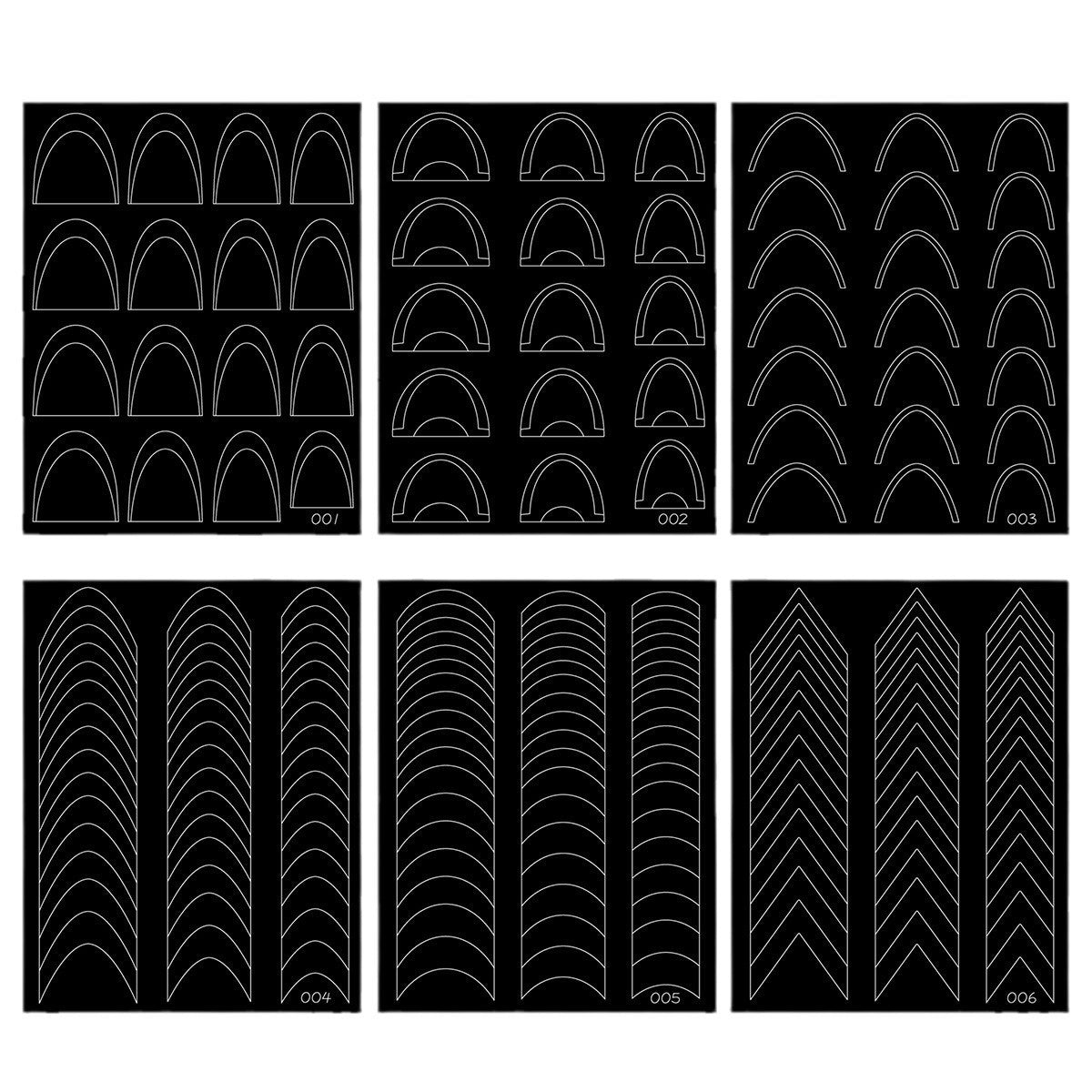 Nail Art Deep V French Sticker Spray Gradient Patting Glue Template