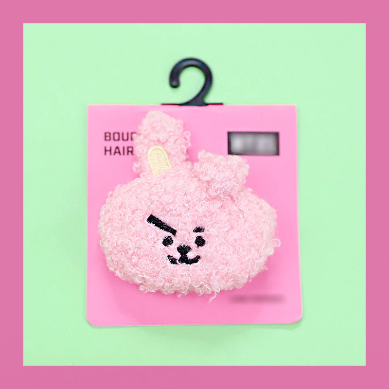 Plush cute hairpin