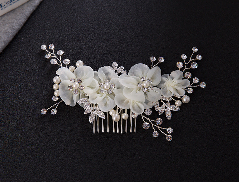 Fashion Temperament Handmade Crystal Flower Headdress
