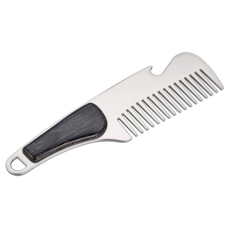 Men's metal comb bottle opener