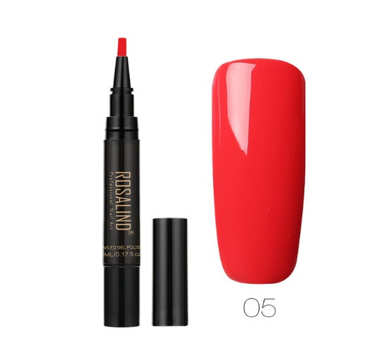 Rosalind 5ml Solid Color Nail Art Pen Nail Glue for Nail Art