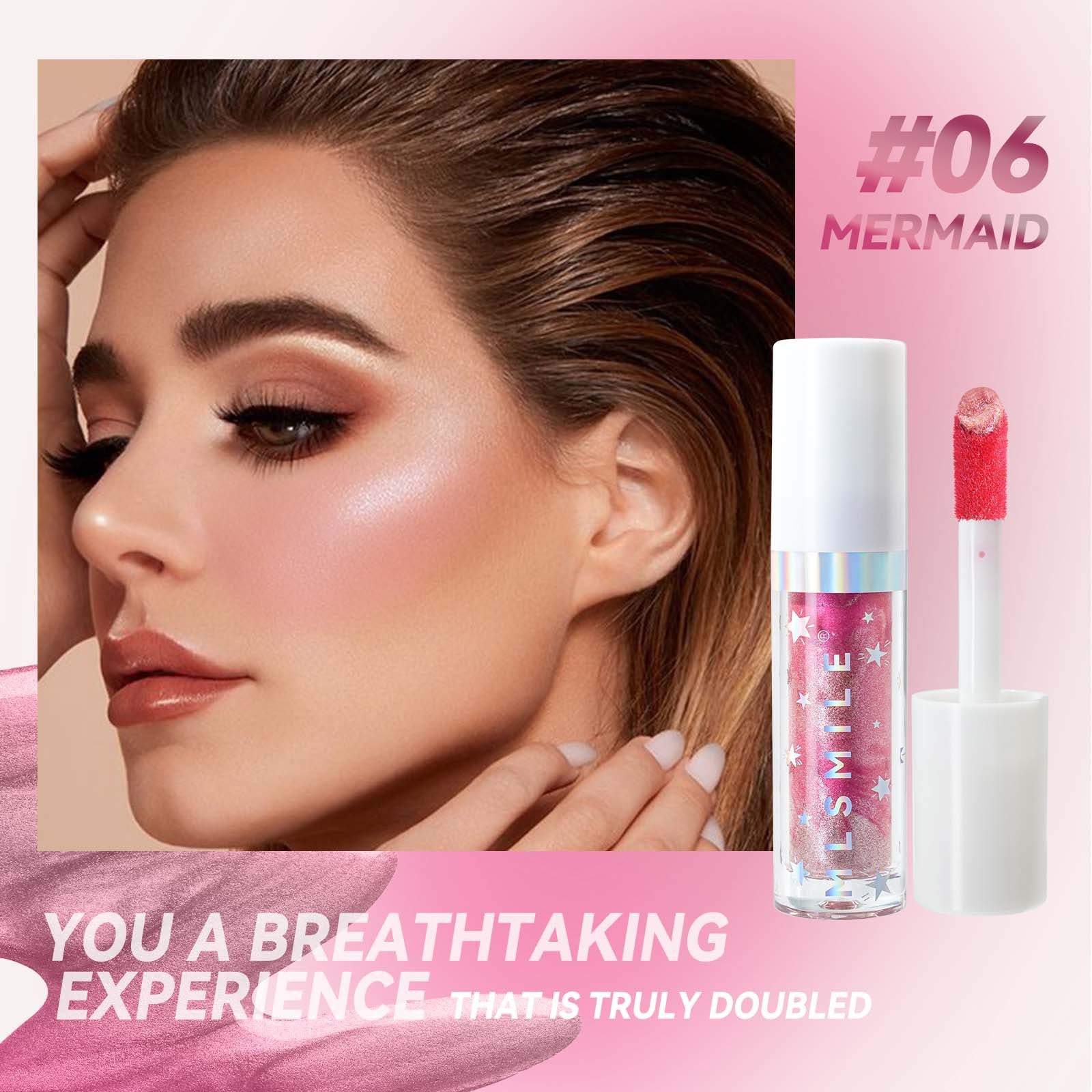 MLSMILE Marble Liquid Blush Brightening Color Rendering Facial Rouge Makeup
