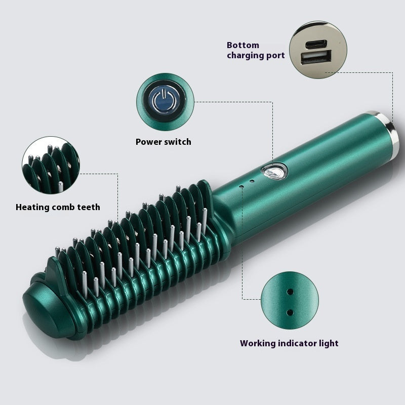 USB Wireless Straight Comb For Curling Or Straightening