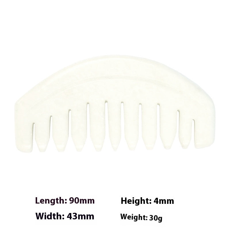 Dual-purpose Scraping Scalp Meridian Portable Head Massage Jade Comb