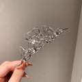 Niche Design Irregular Liquid Metal Barrettes Female Head Shark Clip