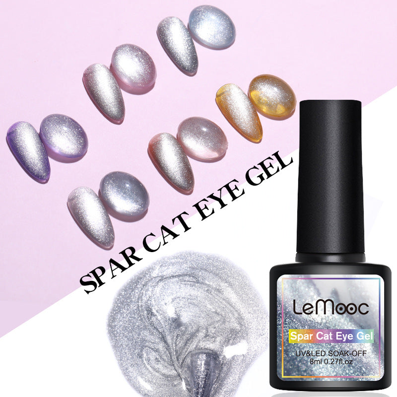 Lemooc Smoothie Light Moonstone Nail Polish Glue Snow Light Wide Cat Eye Glue