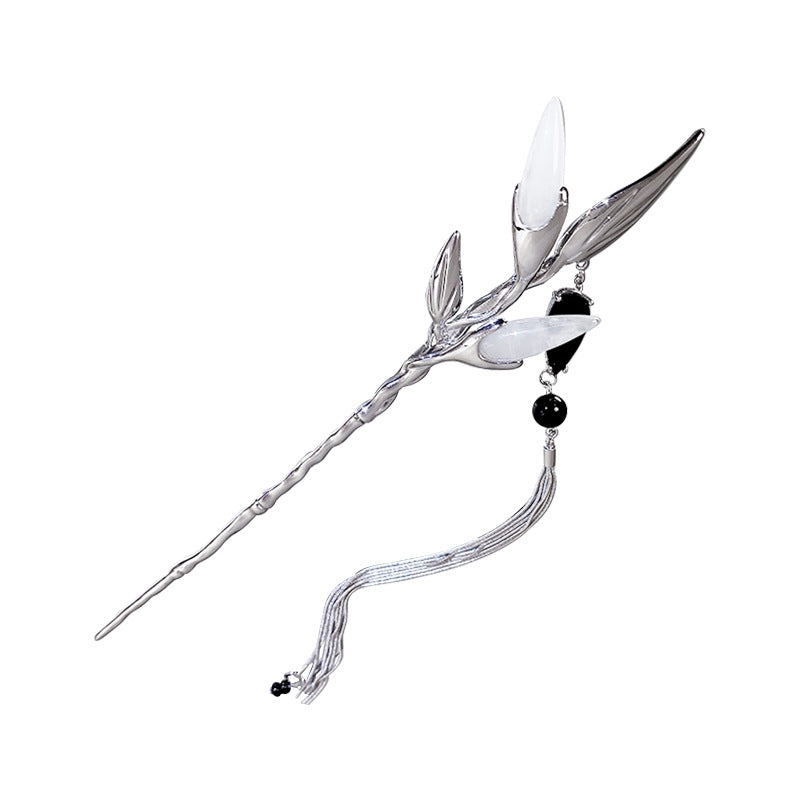 Advanced Bamboo Leaf Jade Crystal Snake Bone Chain