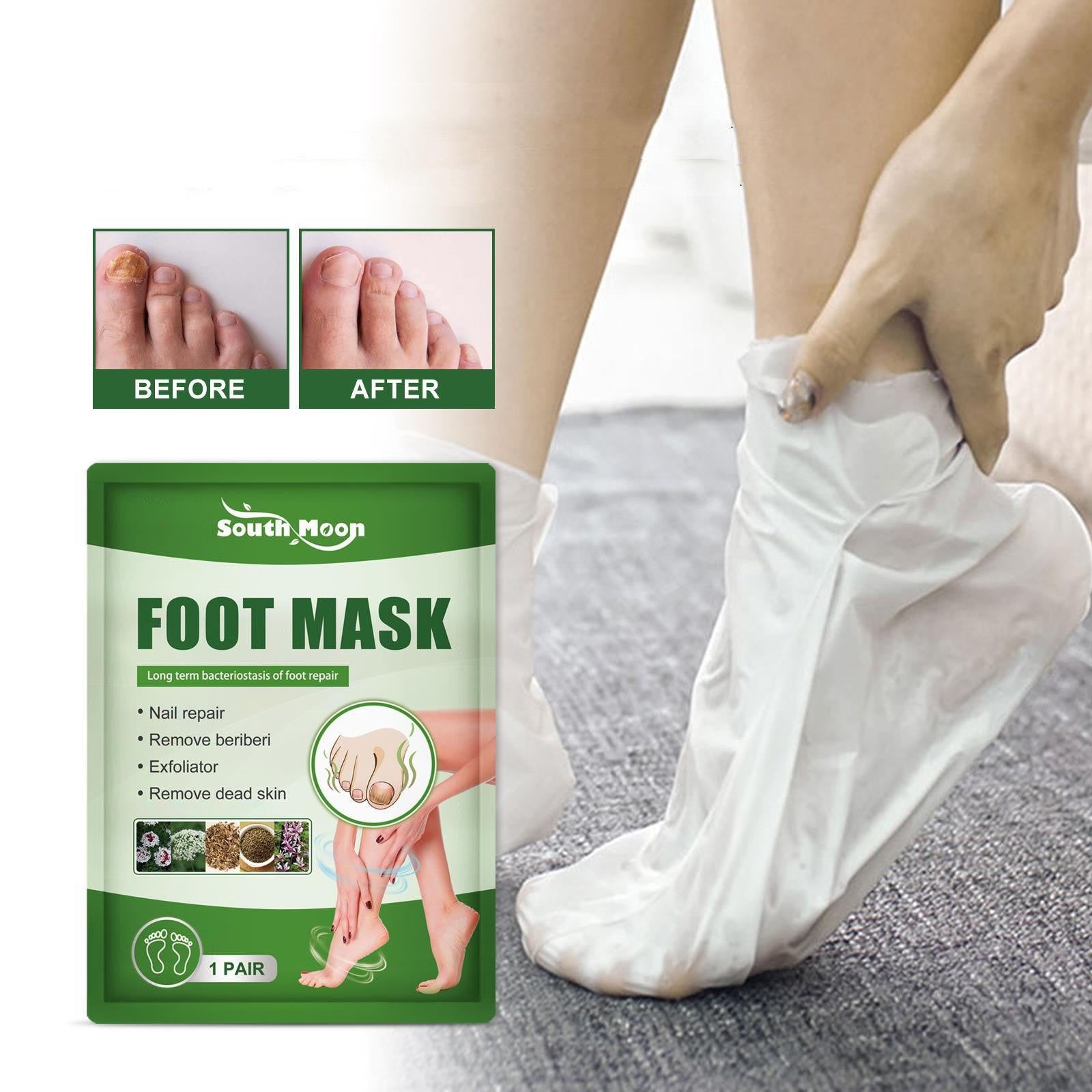 South Moon Nail Repair Foot Mask