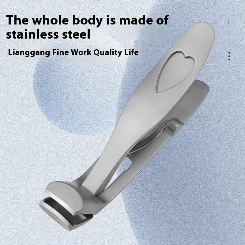 Love Elbow Stainless Steel Anti-splash Nail Clippers Powder Die Casting Single Large Opening Nail