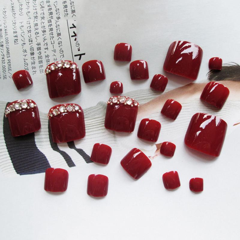 England Wearable Nail Burgundy