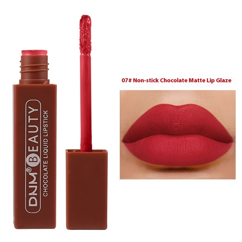 Silky No Stain On Cup Chocolate Lip Lacquer Long-lasting Matte Waterproof