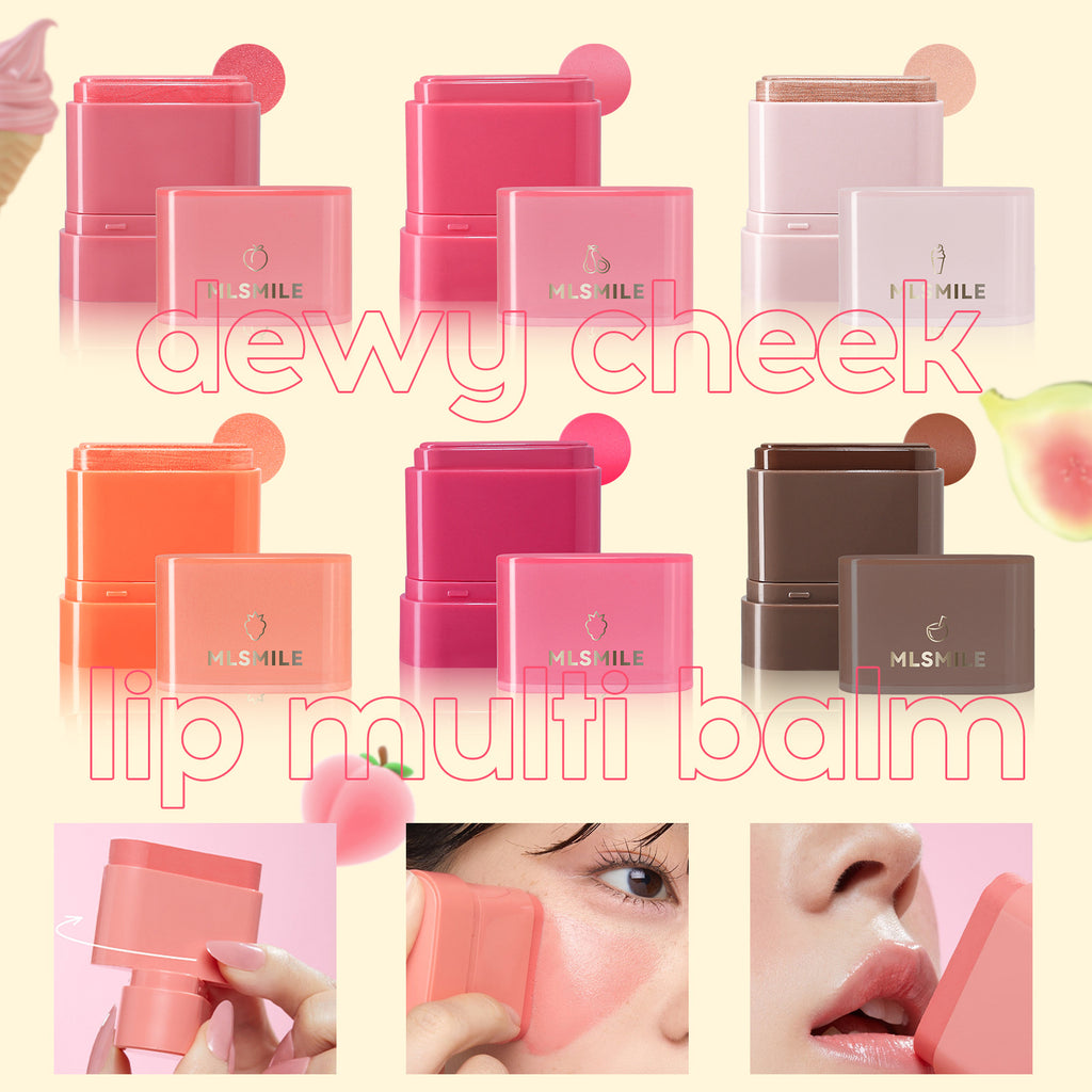 MLSMILE Flat Tube Fruit Blush Stick 2 In 1
