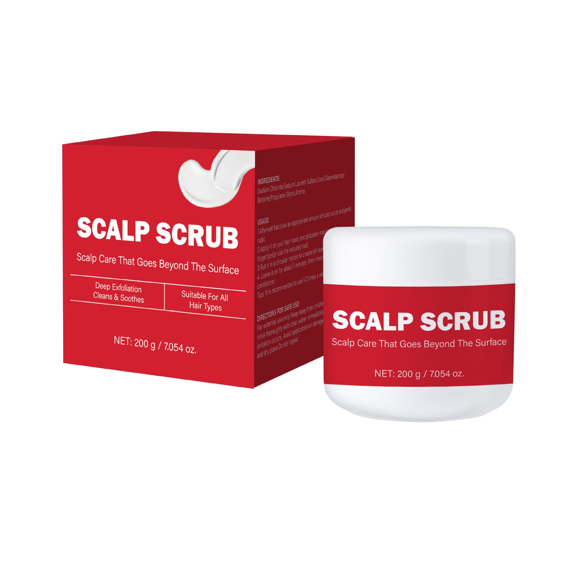 Exfoliating Scalp Facial Scrub Anti-itching And Anti-dandruff Shampoo