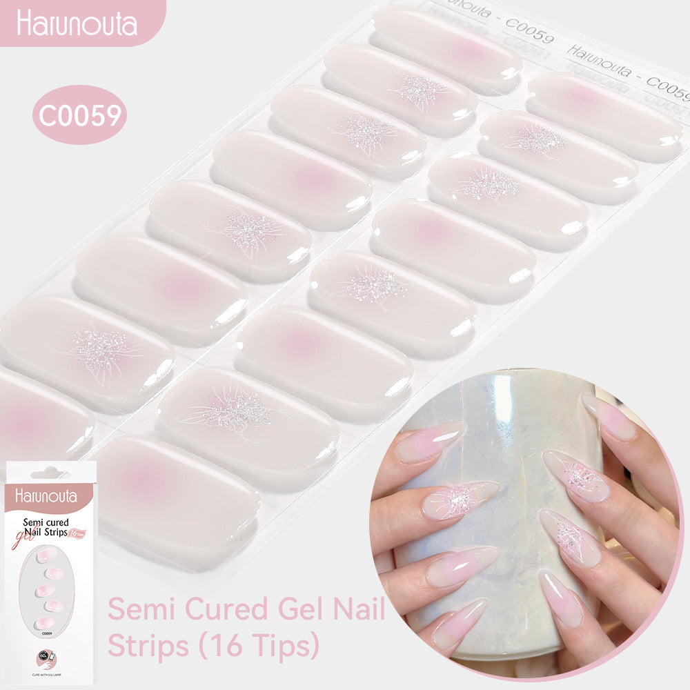 Harunouta Nail Stickers UV Gel Nail Sticker Semi-curing