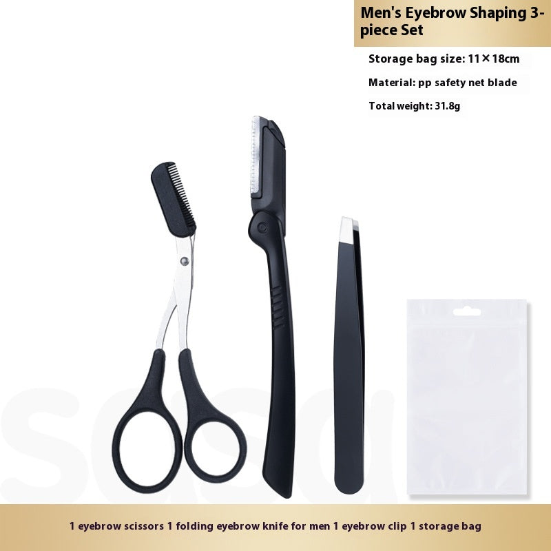 Eye-brow Knife Men's Scratch-resistant Suit With Comb