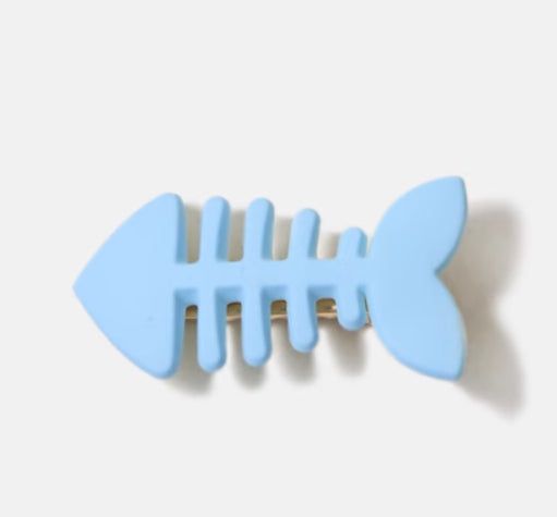 Minimalist Candy Color Fishbone Barrettes Cute Funny Side Bangs Female