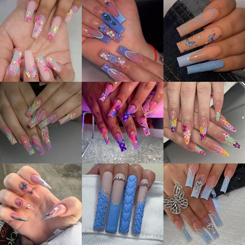 Manicure Long Fake Nail Patch