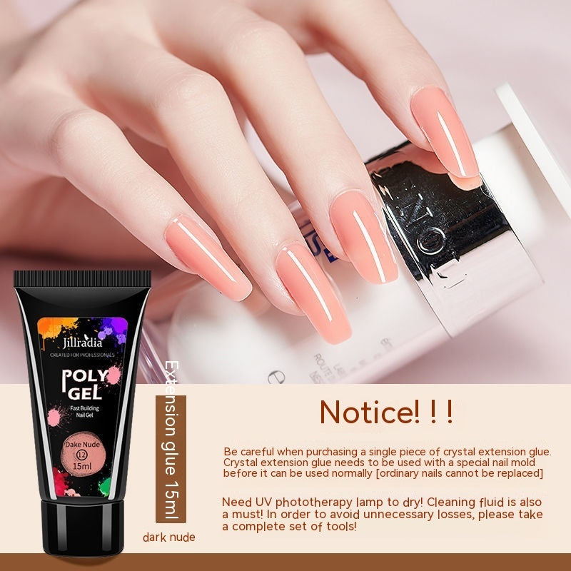 Crystal Extended Glue Nail Beauty UV