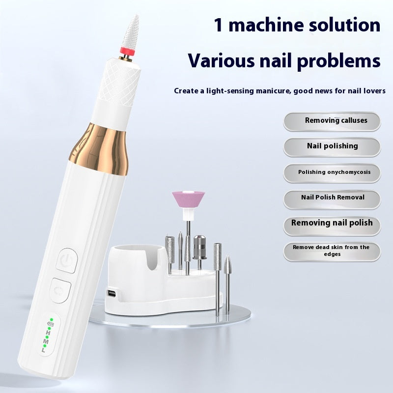 Electric USB Portable Nail Piercing Device Manicure Machine