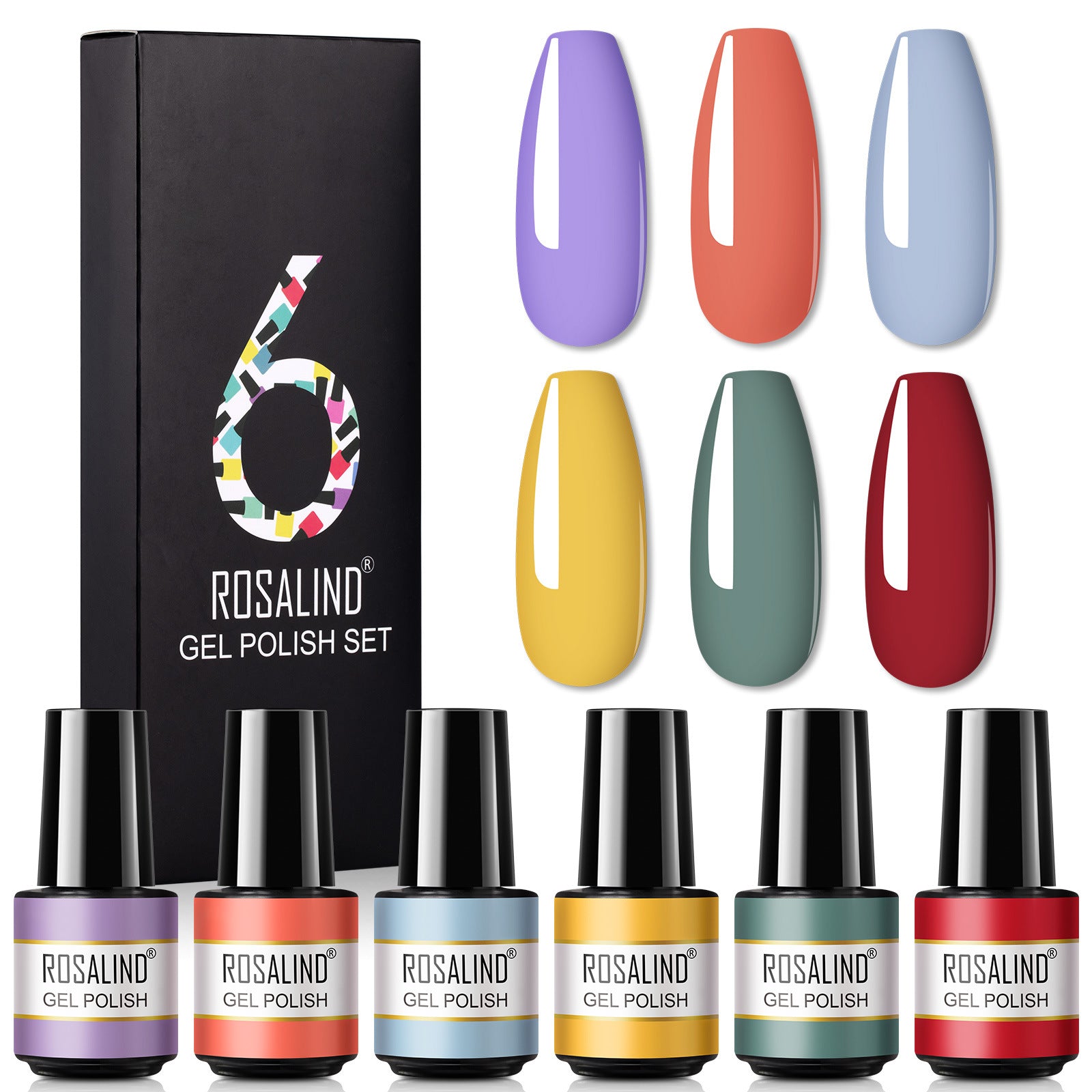 Rosalind A Bottle Of One-color Fine Glitter Nail Polish Set Box Korean Nail Color Glue