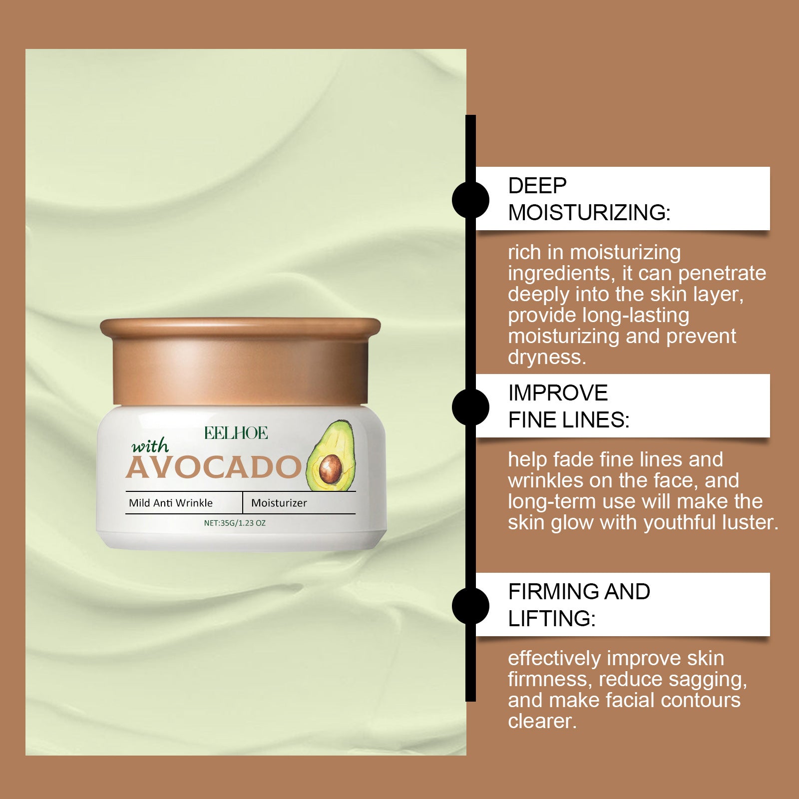 Avocado Fade Wrinkles Cream Moisturizing