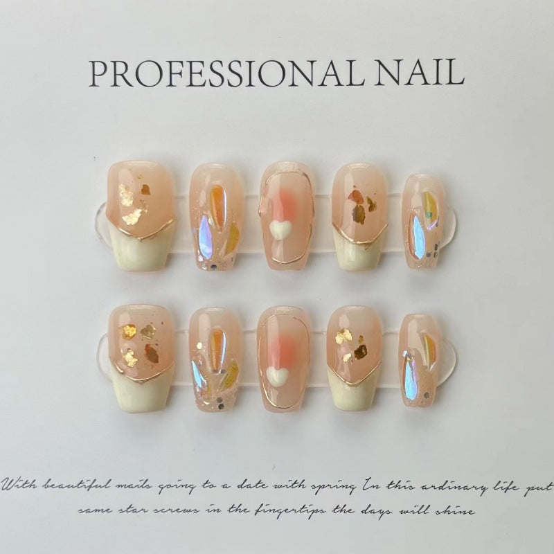 Wear Armor Nail Shaped Piece French Sequins Love Detachable