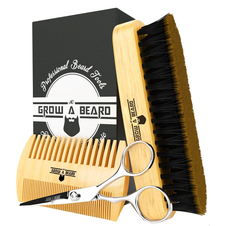 Household Bristle Beard Comb Brush Set