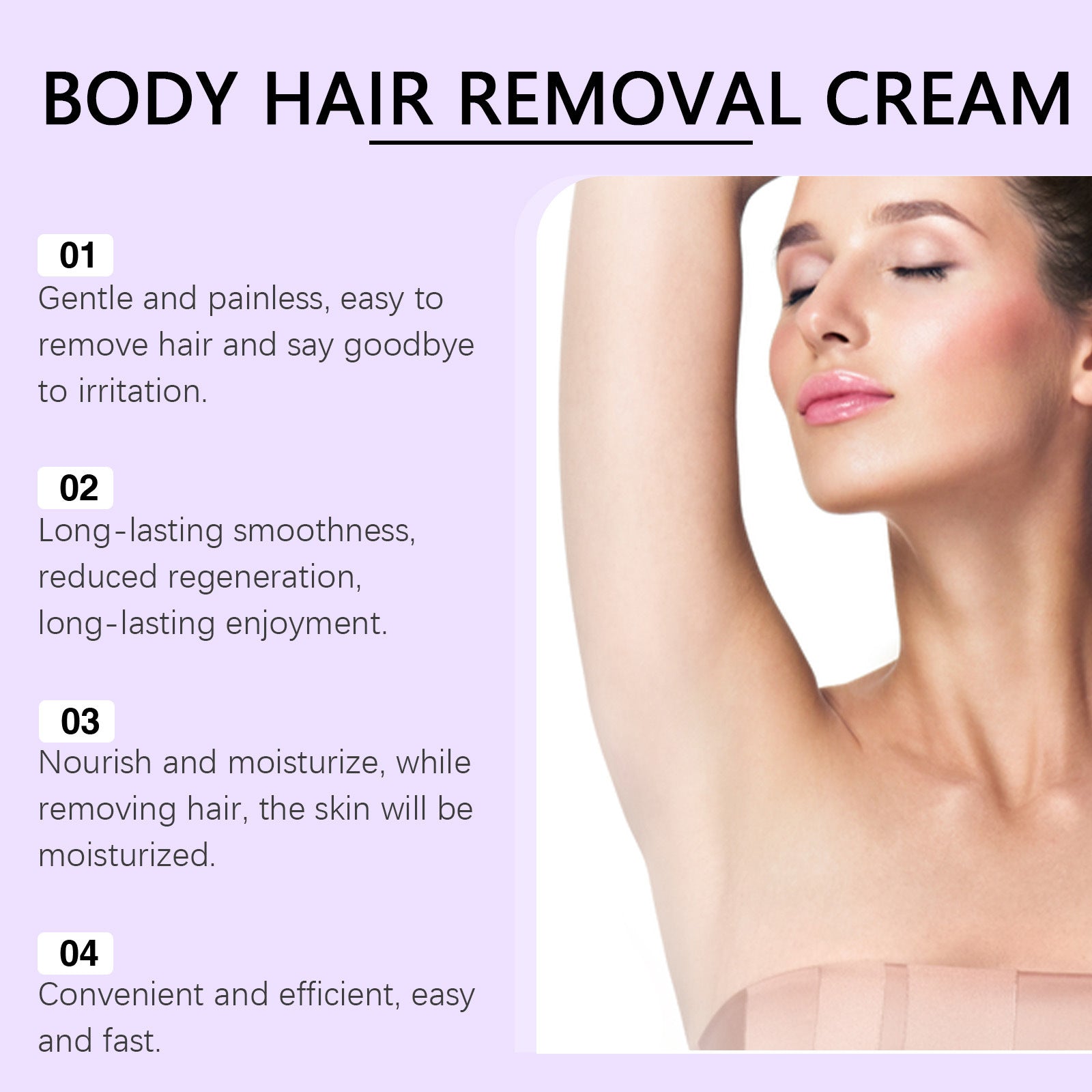Ouhoe Gentle Body Depilatory Cream Mild Ingredients Hydrating
