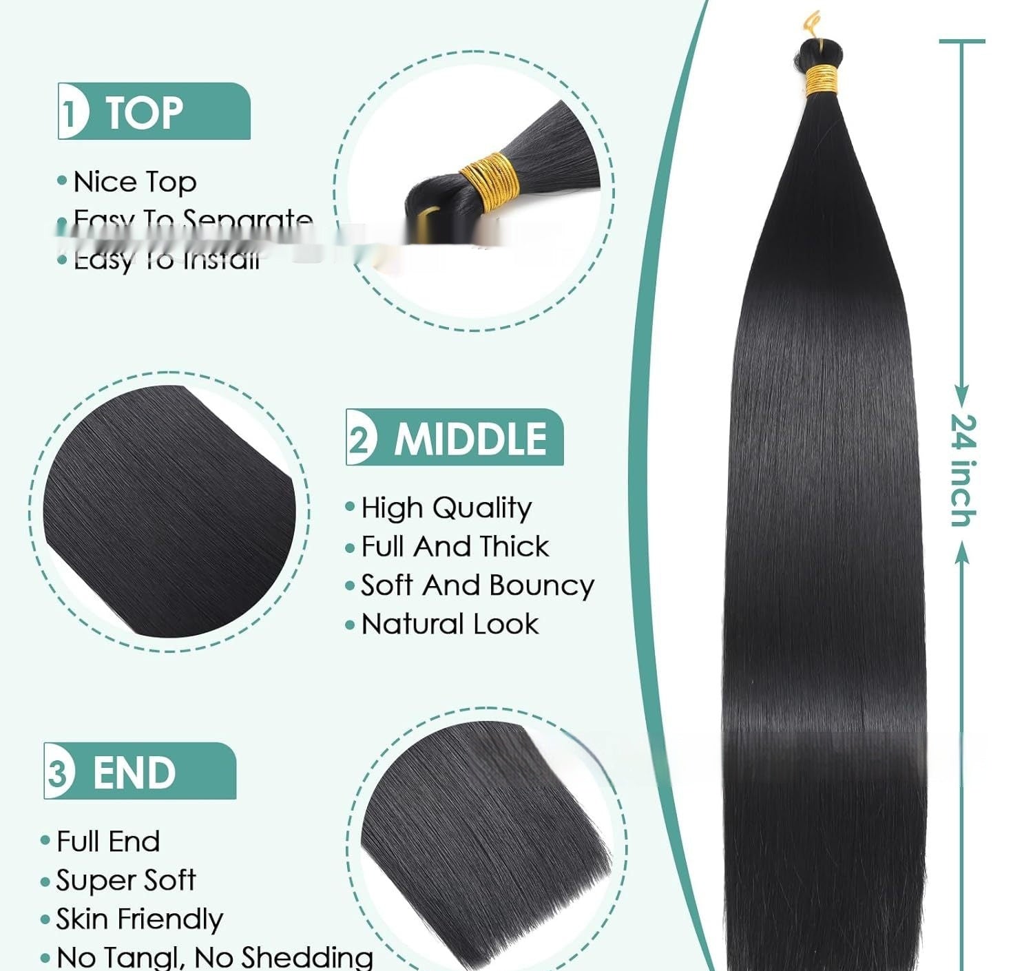 Bone Straight Hair 24in150g Straight Straight Hair