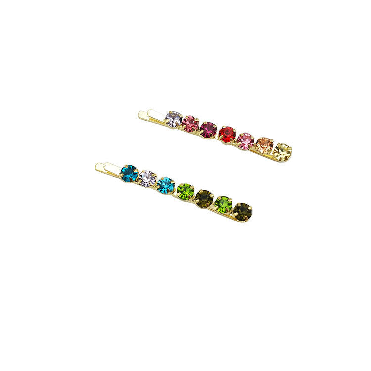 Vintage Geometric Metal Acrylic Resin Hair Clip