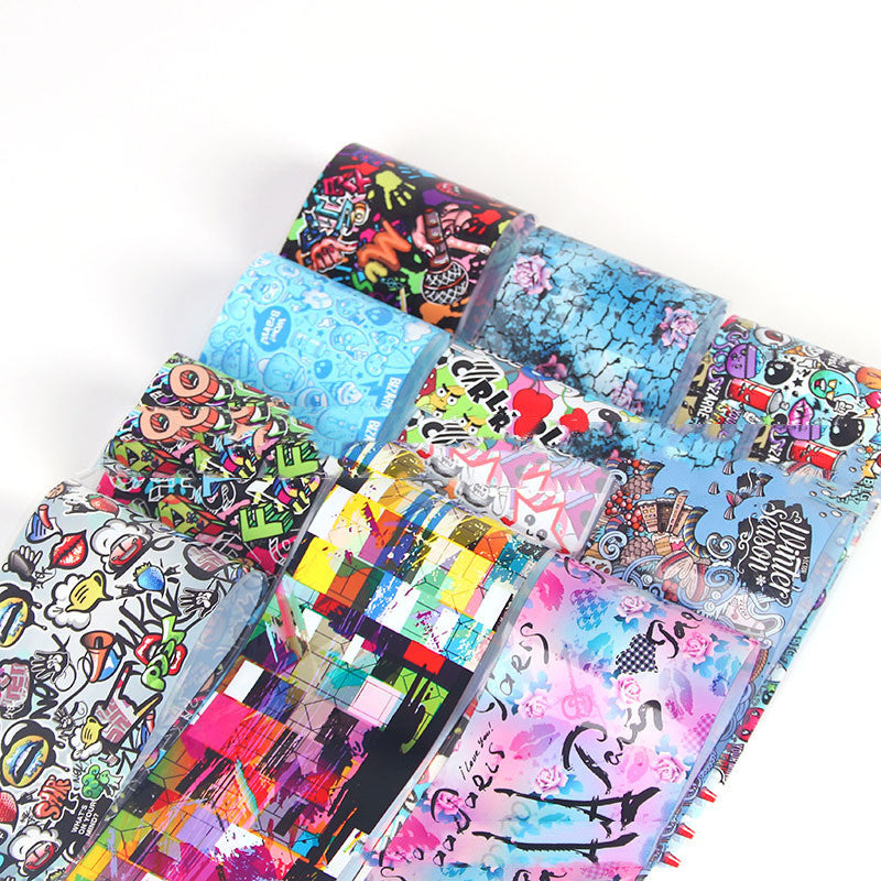 Nail Bag Star Paper Flame Transfer