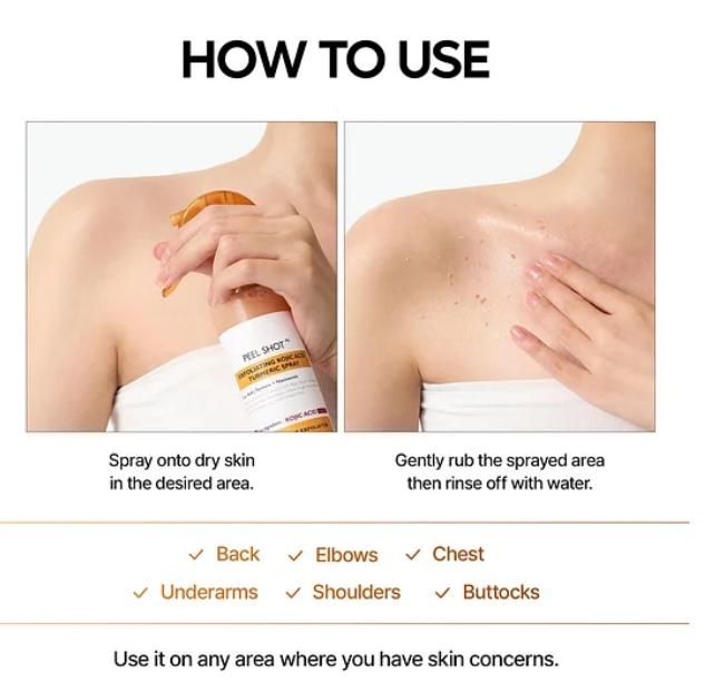 Exfoliating Kojic Acid Turmeric Spray 200 ml Pack of 1