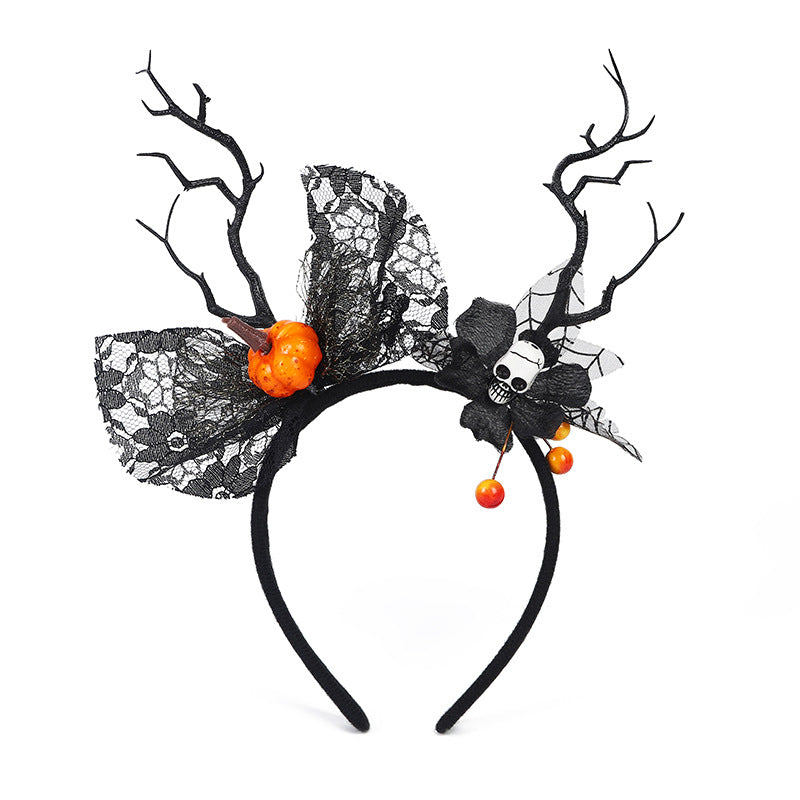 Dark Style Pumpkin Head Cos Halloween Party Funny Hair Accessories