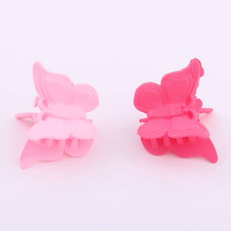 Color butterfly clip children's mini small hairpin