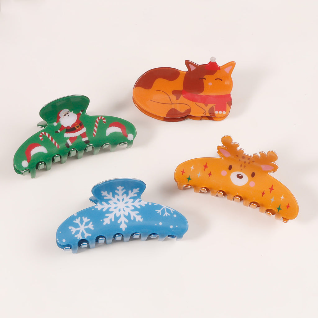 Christmas-themed Atmosphere Hair Clips Shark Clips