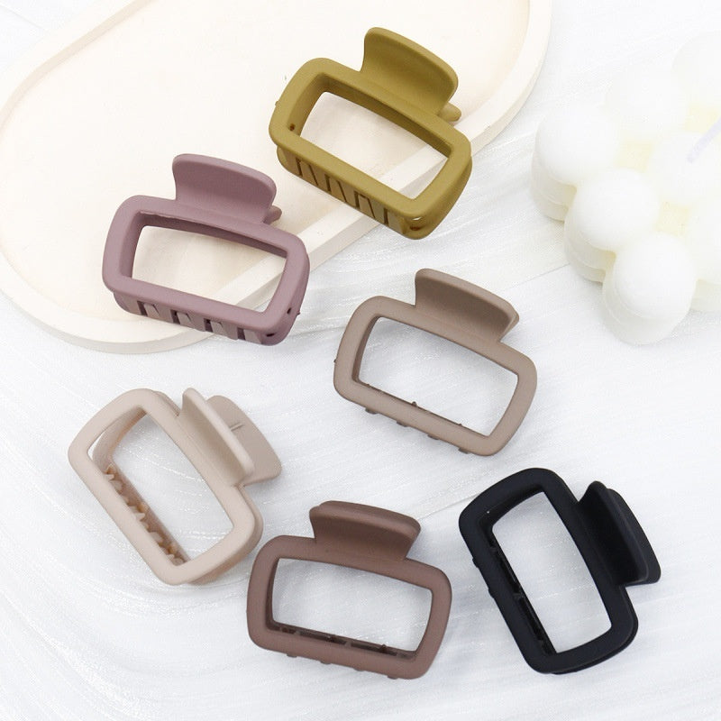 Small Square Clip Caramel-toned Shark Clip Hair Accessory For High Ponytails