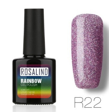 Rosalind Nail free, long-lasting, non-toxic, nail polish, ROSALIND phototherapy glue, star studded rainbow system.