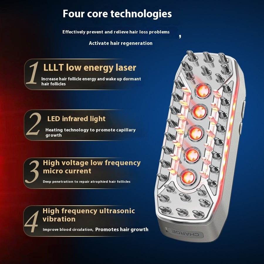 Laser Hair-growing Comb Infrared EMS Scalp Care
