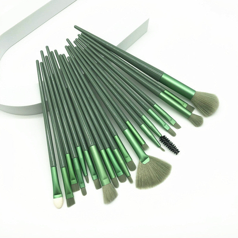 20 PCs Makeup Brush Set Eye Brush Purpleflower Holly Leaf Custard Blush Brush Beauty Tools Eye Shadow Brush Matcha Green