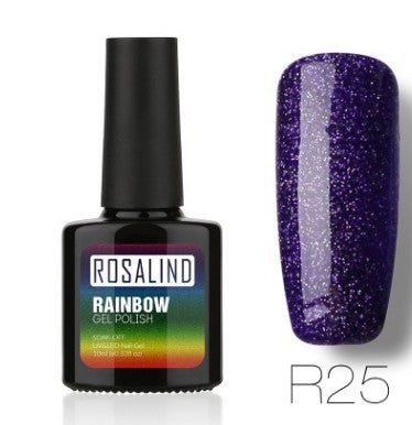 Rosalind Nail free, long-lasting, non-toxic, nail polish, ROSALIND phototherapy glue, star studded rainbow system.