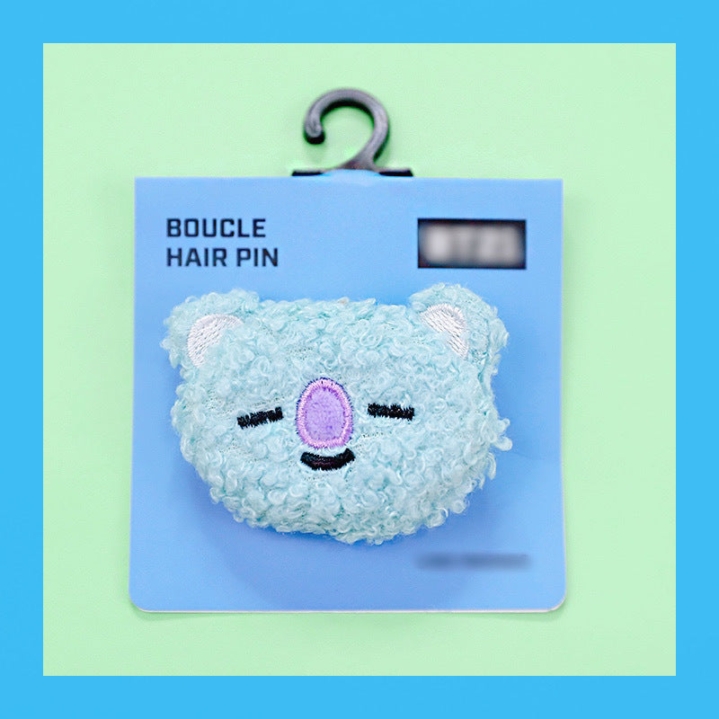Plush cute hairpin
