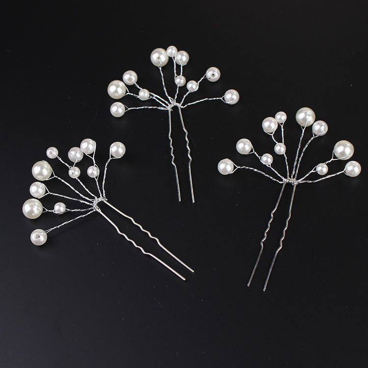 Korean-style U-shaped Pearl Hairpin Bridal Headdress Small Hairpin
