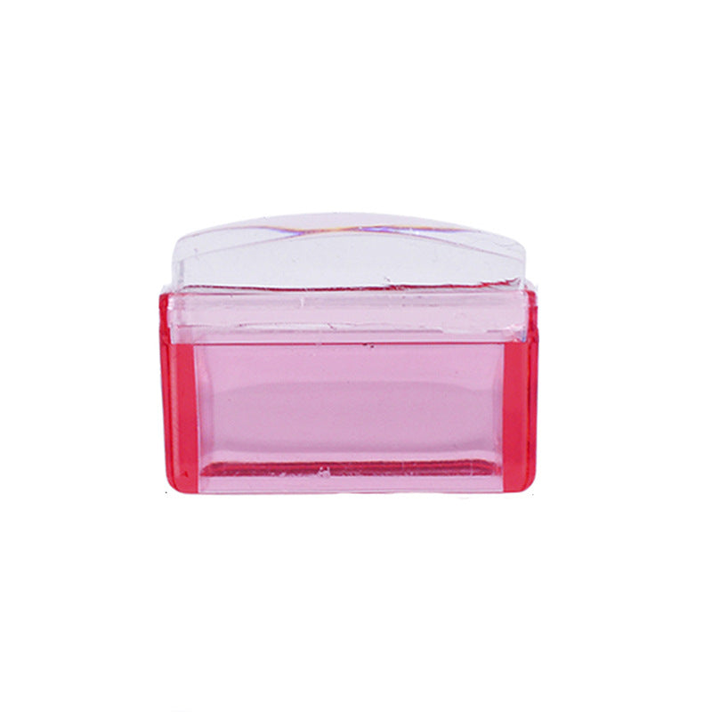 Rectangle Jelly Silicone Nail Stamper Scraper Clear Red Blue Nail Art Template For Printing French Nails Manicure