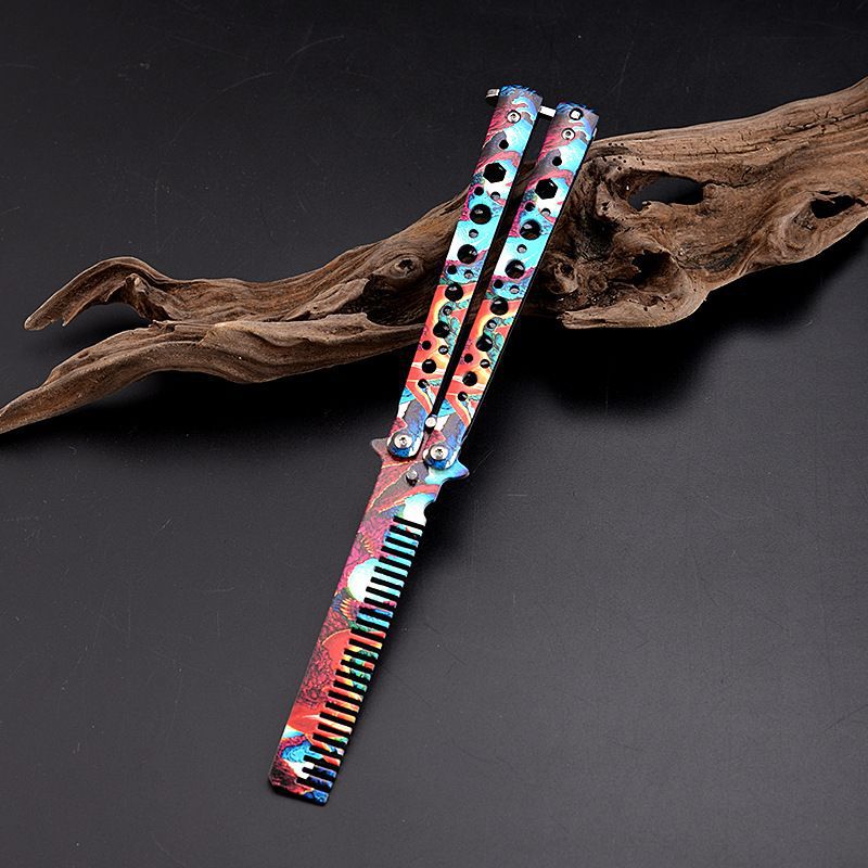 Folding Butterfly Comb Knife Stainless Steel Practice